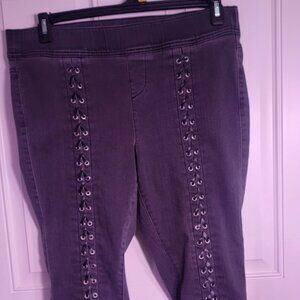 Torrid Skinny High Rise Lace Up Jeggings